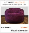 buy oversized urban purple foam bean bag