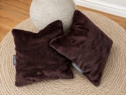 Divine Brown Faux Fur Cushion