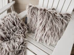 Shaggy Brown Faux Fur Cushion