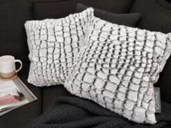 Stone Faux Fur Cushion