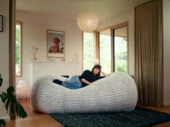 Stone Faux Fur Lounge