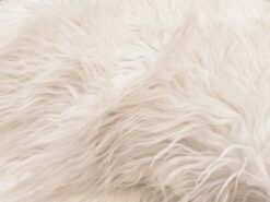 Shaggy White Faux Fur close up