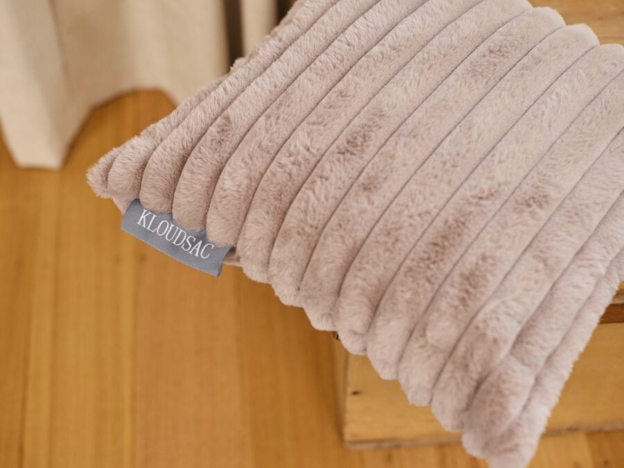 Fawn Ripple faux fur cushion